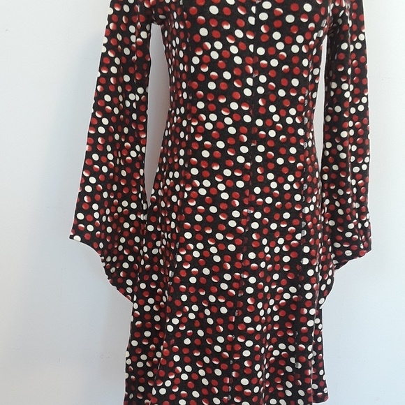 Nwt Aryeh Bell sleeve polka dot knit dress - Picture 3 of 7